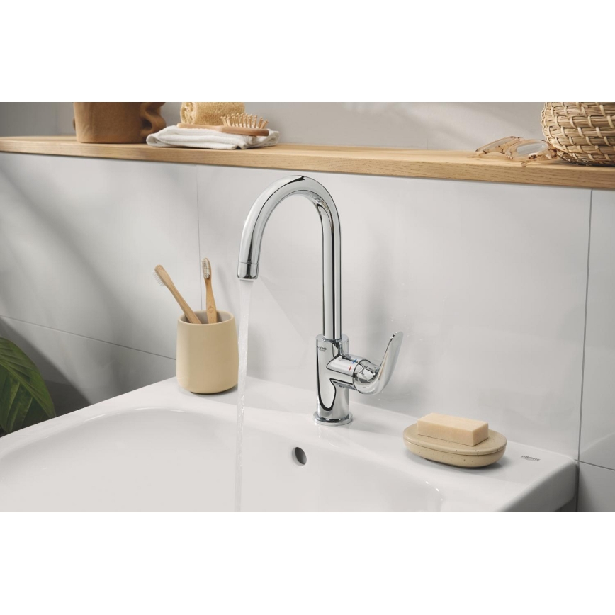 GROHE 24330001 - Tvättställsblandare EUROSMART, storlek L, polerad krom