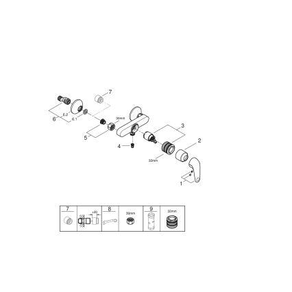 GROHE 24333001 - SWIFT duschblandare DN 15, blank krom
