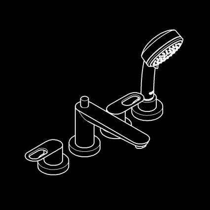 GROHE 2511900A - Badkarsblandare BAULOOP DN 20 polerad krom