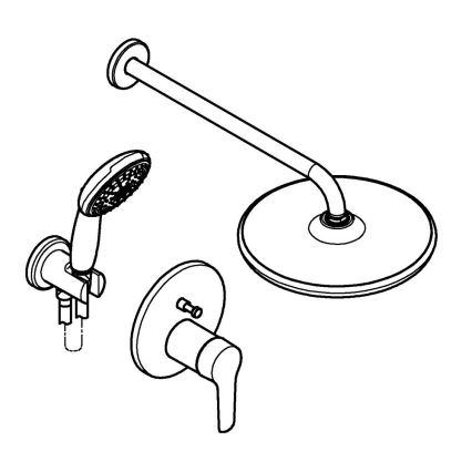 GROHE 25292000 - Inbyggt duschsystem START VITALIO START 250 krom