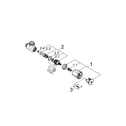 GROHE 26010001 - Duschventil COSTA L, polerad krom