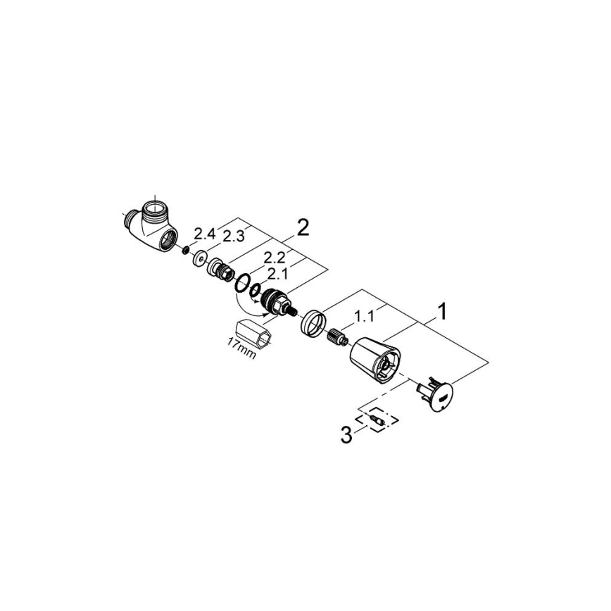 GROHE 26010001 - Duschventil COSTA L, polerad krom