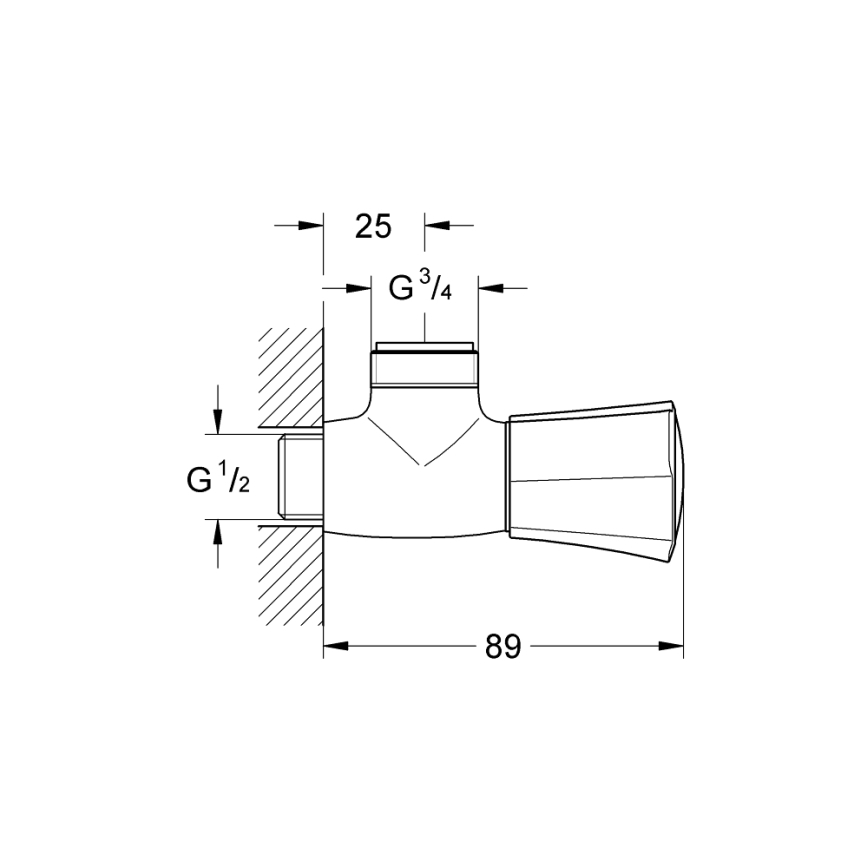 GROHE 26010001 - Duschventil COSTA L, polerad krom