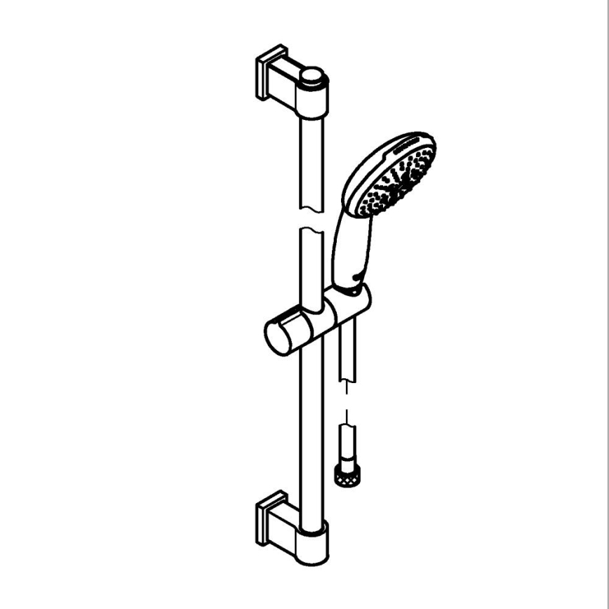GROHE 26032001 - Duschset VITALIO START 110 600 mm, blank krom