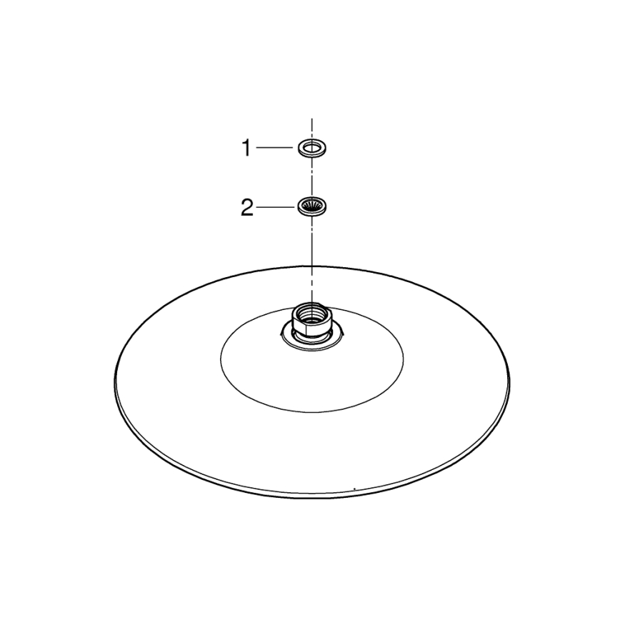 GROHE 26456000 - Takdusch EUPHORIA O 260 mm, blank krom
