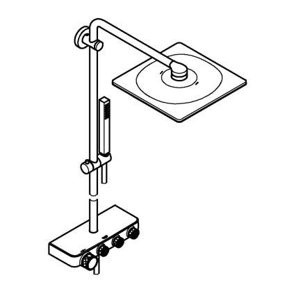 GROHE 26508000 - Duschsystem EUPHORIA SMARTCONTROL 310 CUBE i polerad krom