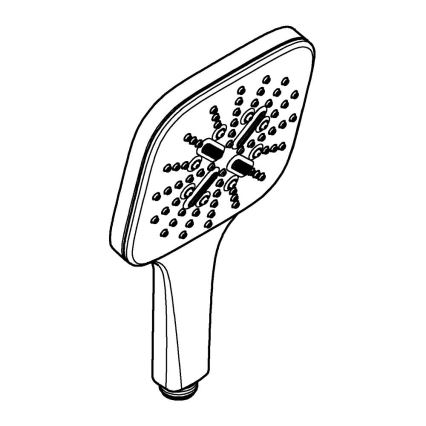 GROHE 26550000 - Handdusch RAINSHOWER SMARTACTIVE 130 CUBE blank krom