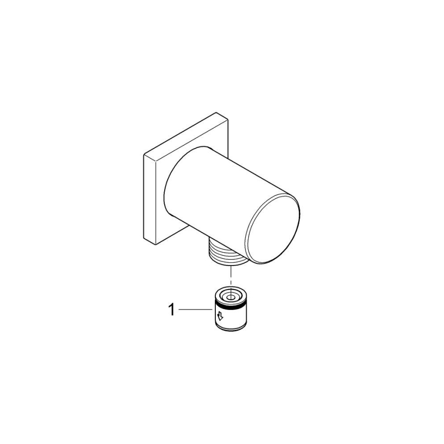 GROHE 27076000 - Väggvinkel RAINSHOWER, polerad krom
