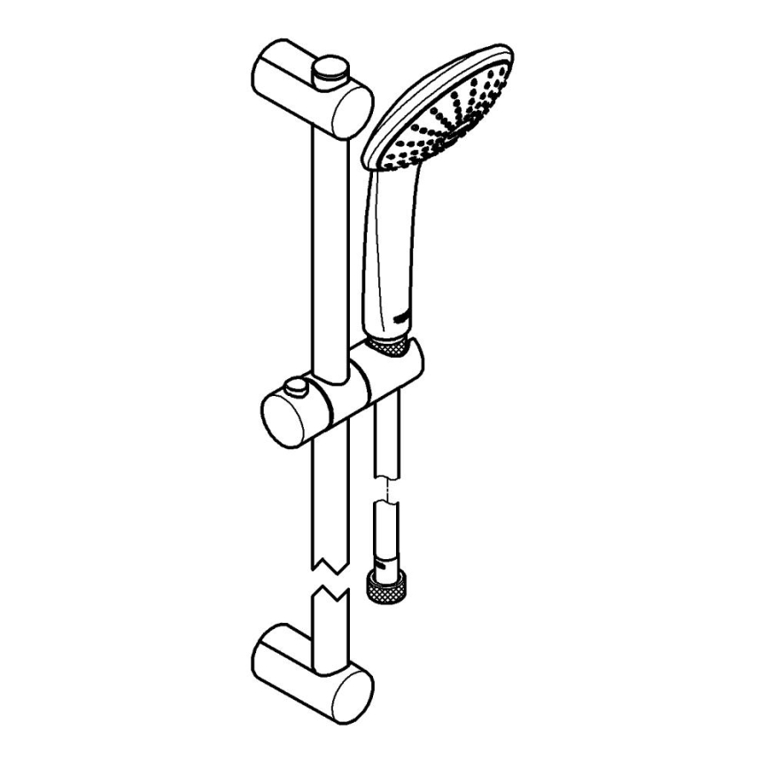 GROHE 27322000 - Duschset VITALIO JOY 600 mm blank krom