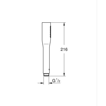 GROHE 27400000 - Handdusch EUPHORIA COSMOPOLITAN Stick 216 mm, blank krom