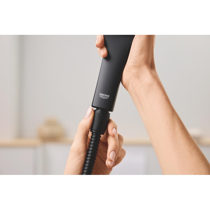 GROHE 27502KS1 - Duschslang VITALIOFLEX METAL LONG-LIFE 1500 mm svart