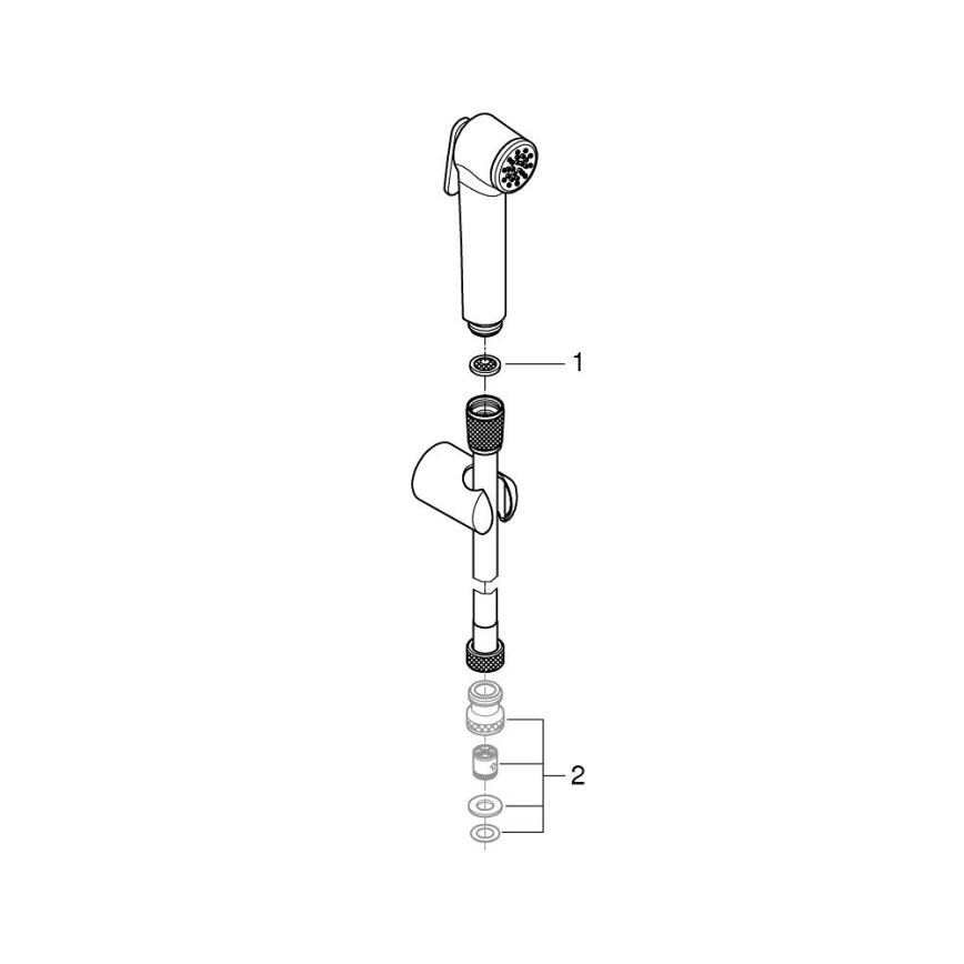 GROHE 27513A01 - Bidetdusch TEMPESTA-F 1250 mm grafit