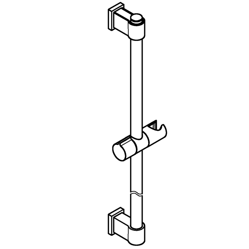 GROHE 277242431 - Duschstång VITALIO UNIVERSAL 600 mm svart