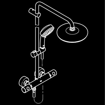 GROHE 27922001 - Duschsystem TEMPESTA COSMOPOLITAN 210 i polerad krom