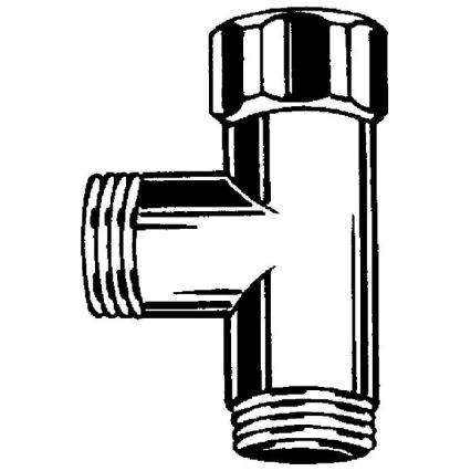 GROHE 28874000 - T-koppling DN 15 blank krom