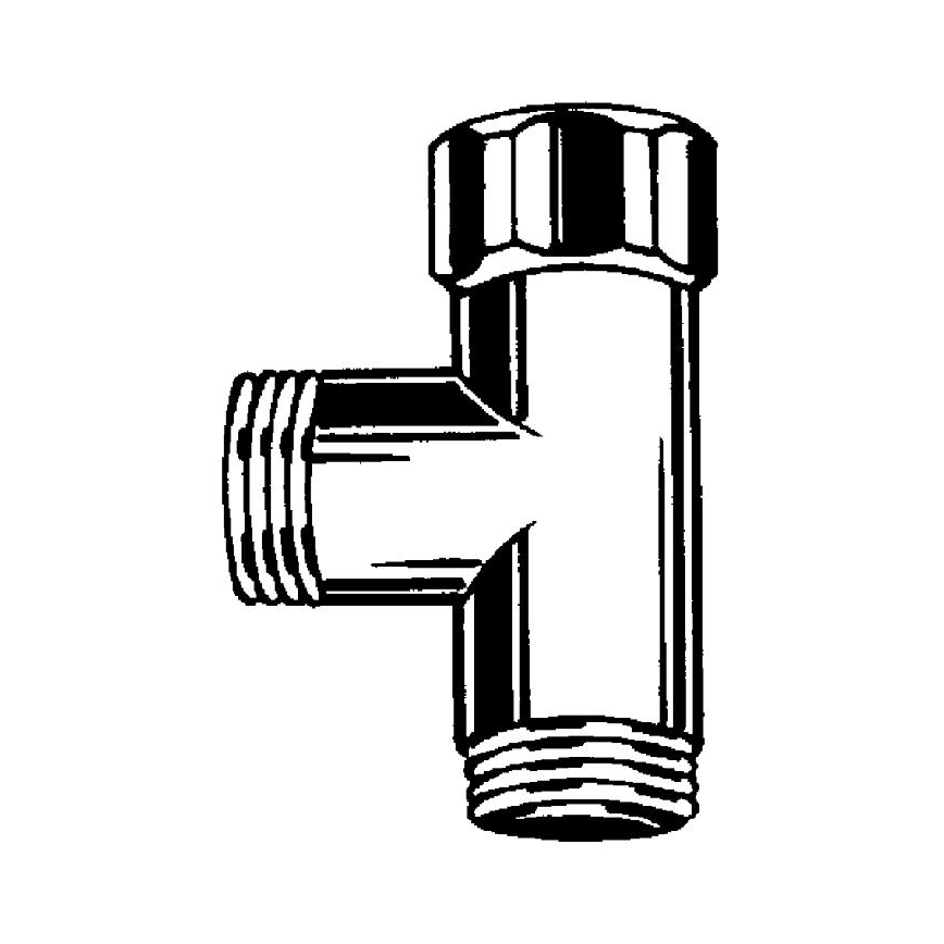 GROHE 28874000 - T-koppling DN 15 blank krom