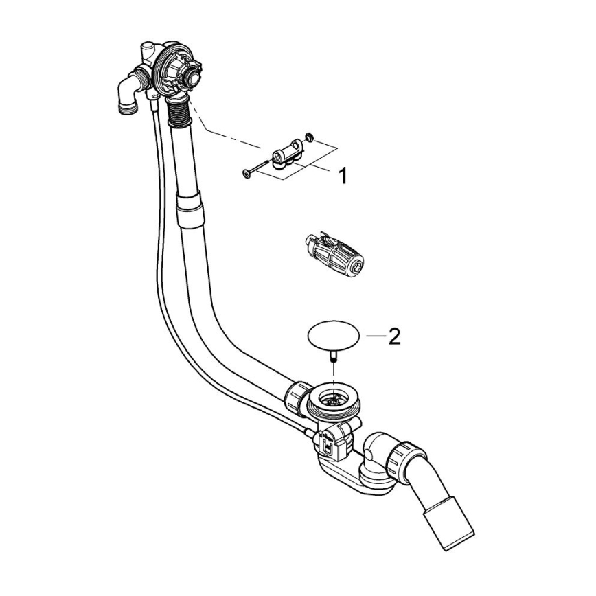 GROHE 28990000 - Påfyllnings-, avlopps- och överfyllnadssats för badkar TALENTOFILL krom