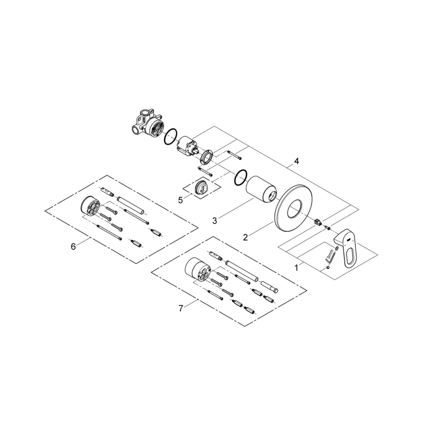 GROHE 29042000 - BAULOOP duschblandare, polerad krom