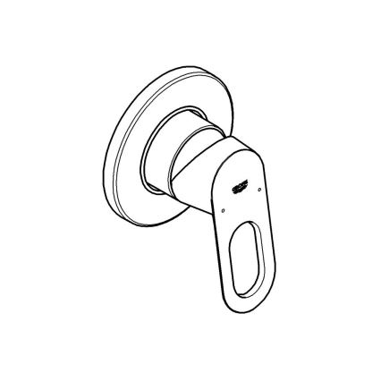 GROHE 29042000 - BAULOOP duschblandare, polerad krom