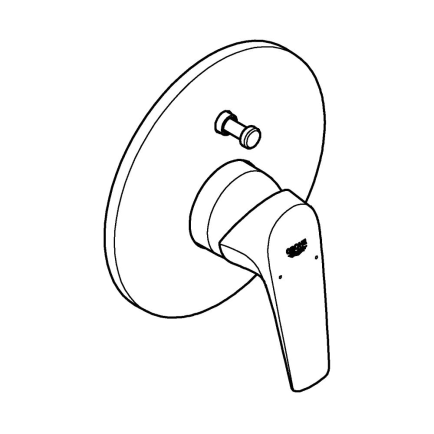 GROHE 29117000 - LINEARE badkarsblandare, polerad krom