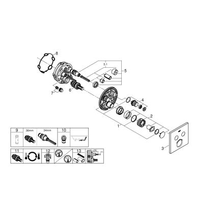 GROHE 29124A00 - Termostatisk blandare GROHTHERM SMARTCONTROL grafit