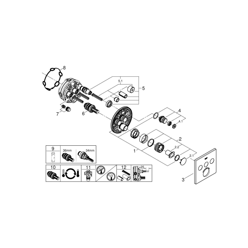 GROHE 29126000 - Termostatblandare GROHTHERM SMARTCONTROL polerad krom