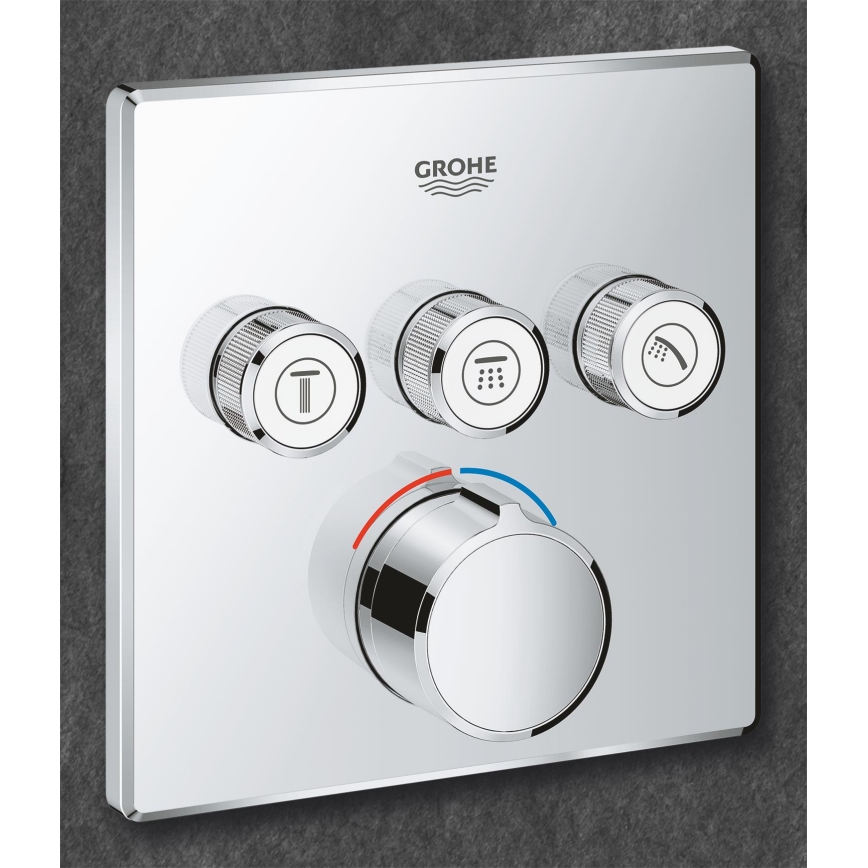 GROHE 29149000 - Täckplatta för inbyggd SMARTCONTROL-blandare 158 × 158 mm, krom