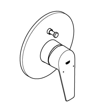 GROHE 29190001 - BAUEDGE badkarsblandare DN 15 polerad krom