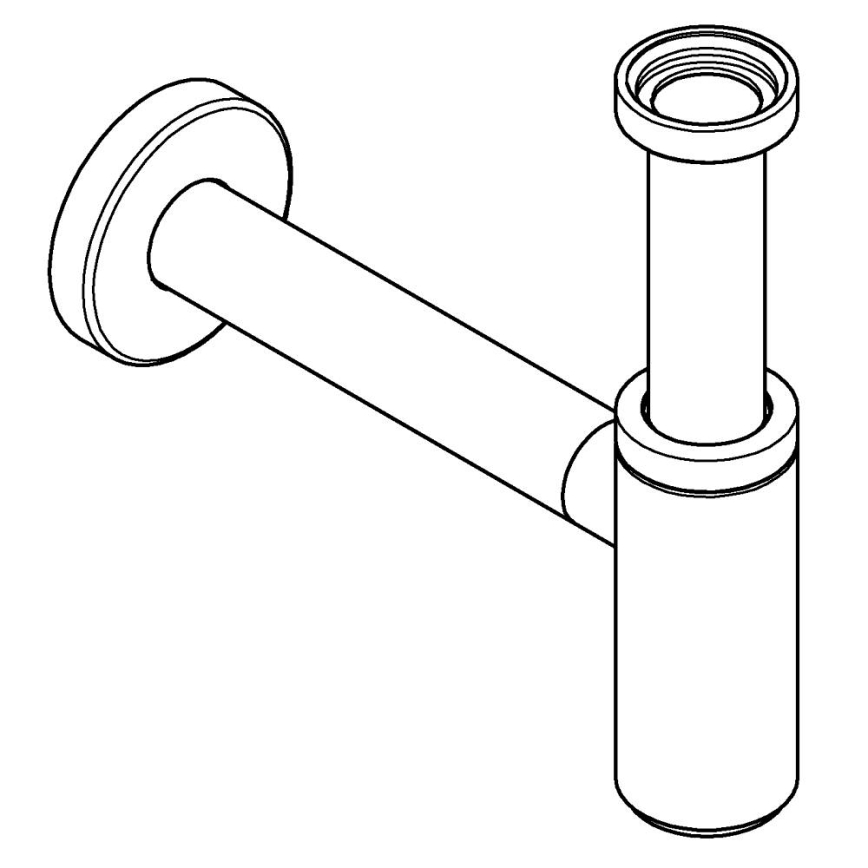 GROHE 295032430 - Vattenlås DN 32 svart
