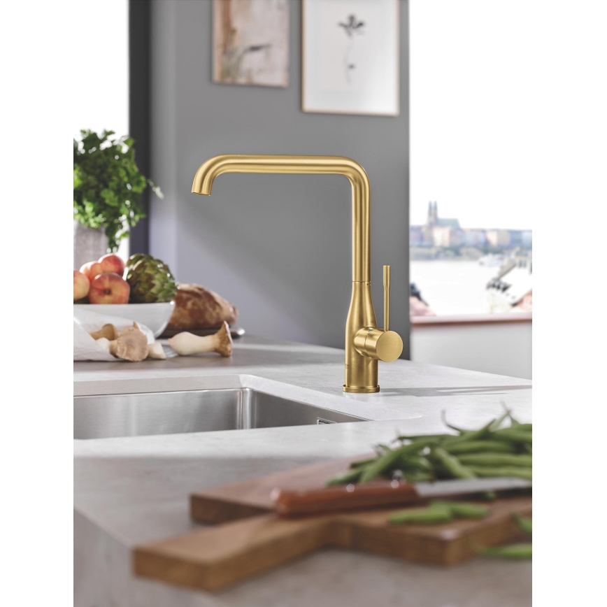 GROHE 30269GN0 - ESSENCE köksblandare, guld