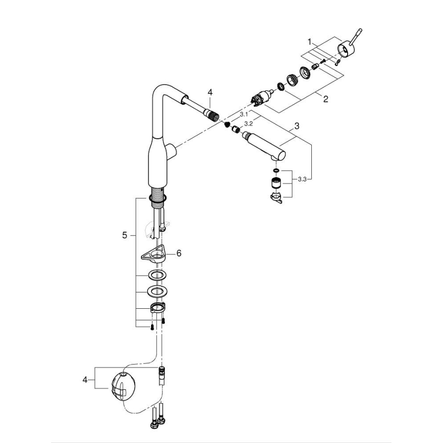 GROHE 30270000 - Köksblandare ESSENCE 348 mm polerad krom