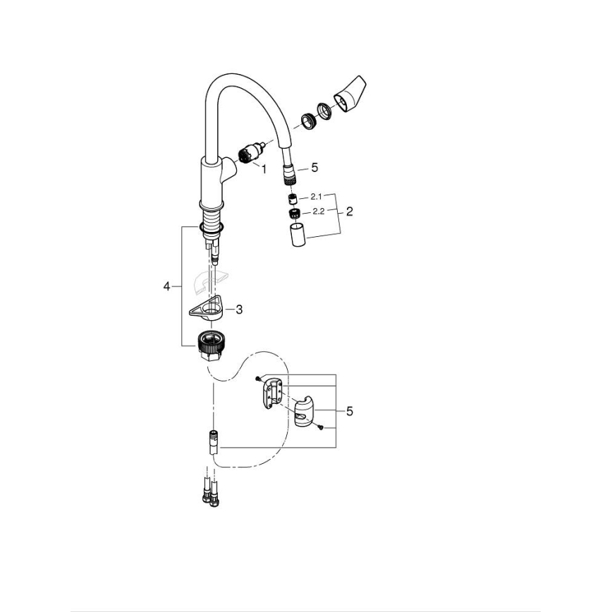 GROHE 30551000 - Köksblandare START EDGE 357 mm i polerad krom