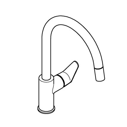 GROHE 30562000 - Köksblandare START CURVE 357 mm polerad krom