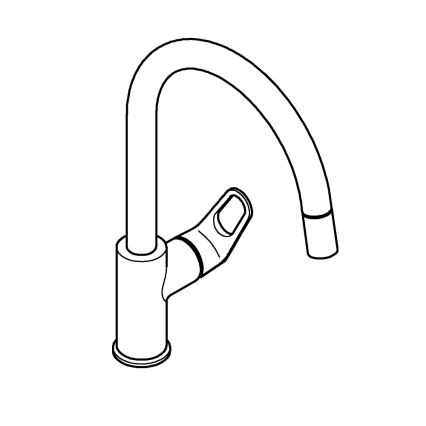 GROHE 30569000 - Köksblandare START FLOW 357 mm, polerad krom