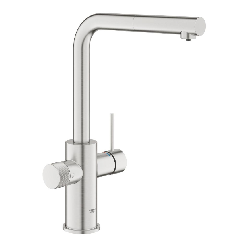 GROHE 30601DC0 - Köksblandare BLUE PURE med utdragbar pip i rostfritt stål