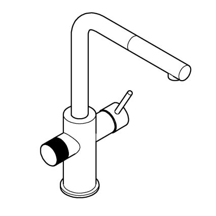 GROHE 30601DC0 - Köksblandare BLUE PURE med utdragbar pip i rostfritt stål