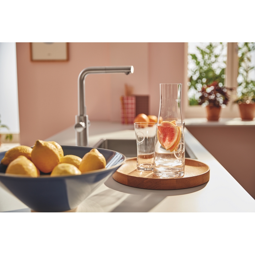 GROHE 30601DC0 - Köksblandare BLUE PURE med utdragbar pip i rostfritt stål