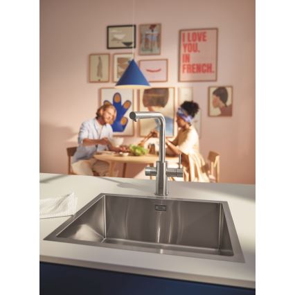 GROHE 30601DC0 - Köksblandare BLUE PURE med utdragbar pip i rostfritt stål