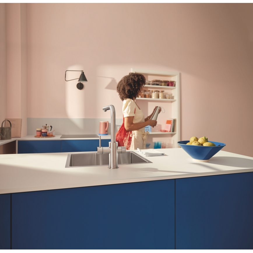 GROHE 30601DC0 - Köksblandare BLUE PURE med utdragbar pip i rostfritt stål