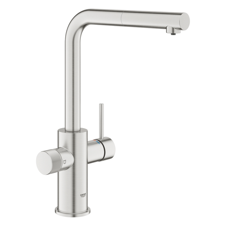 GROHE 30601DC0 - Köksblandare BLUE PURE med utdragbar pip i rostfritt stål