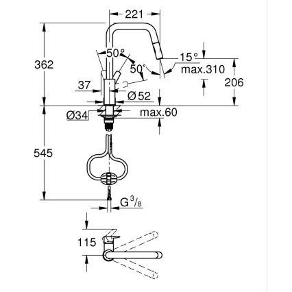 GROHE 30631DC0 - START köksblandare i rostfritt stål