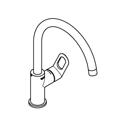 GROHE 31368000 - Diskbänksblandare BAULOOP 332 mm blank krom