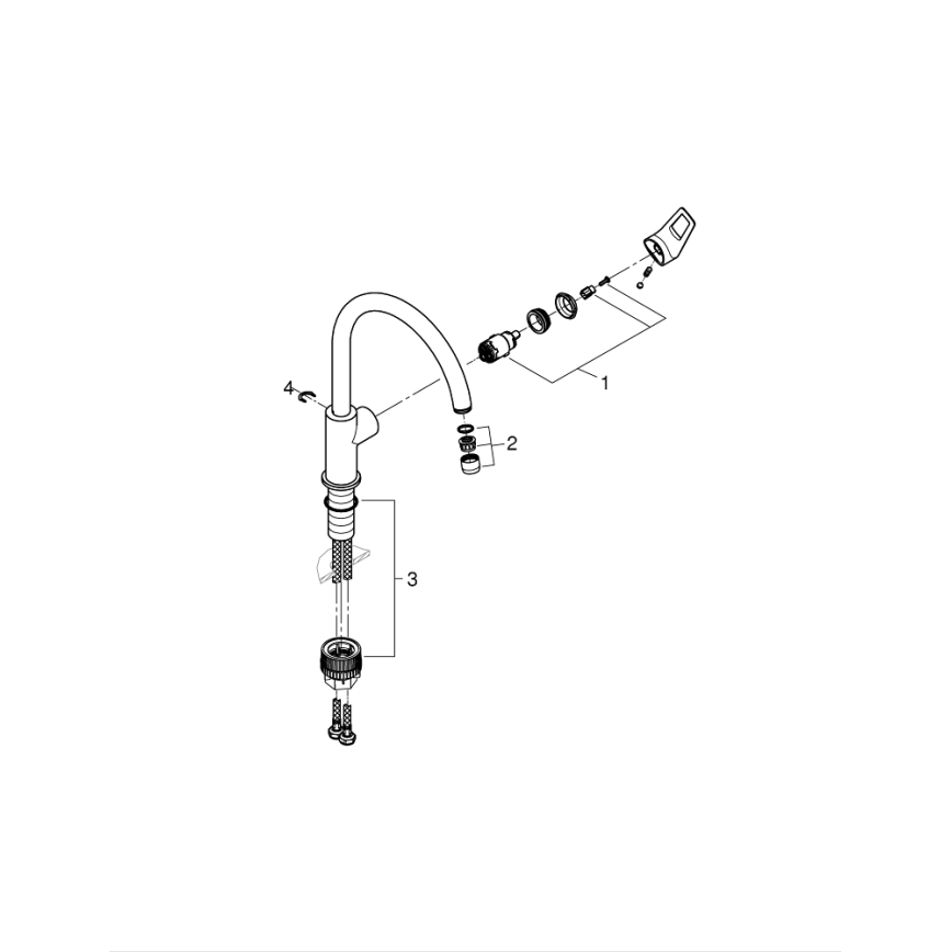 GROHE 31368001 - Köksblandare BAULOOP, polerad krom