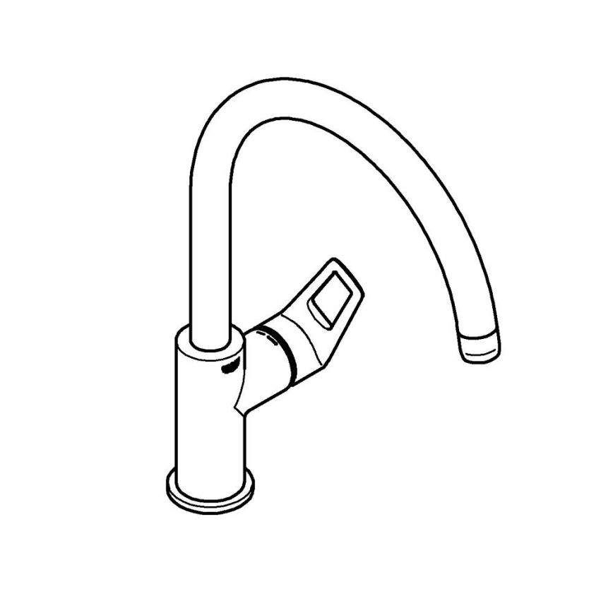 GROHE 31368001 - Köksblandare BAULOOP, polerad krom