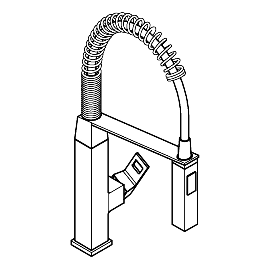 GROHE 31395000 - Köksblandare EUROCUBE 547 mm polerad krom