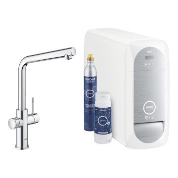 GROHE 31454001 - Köksblandare BLUE HOME, L‑pip, blank krom