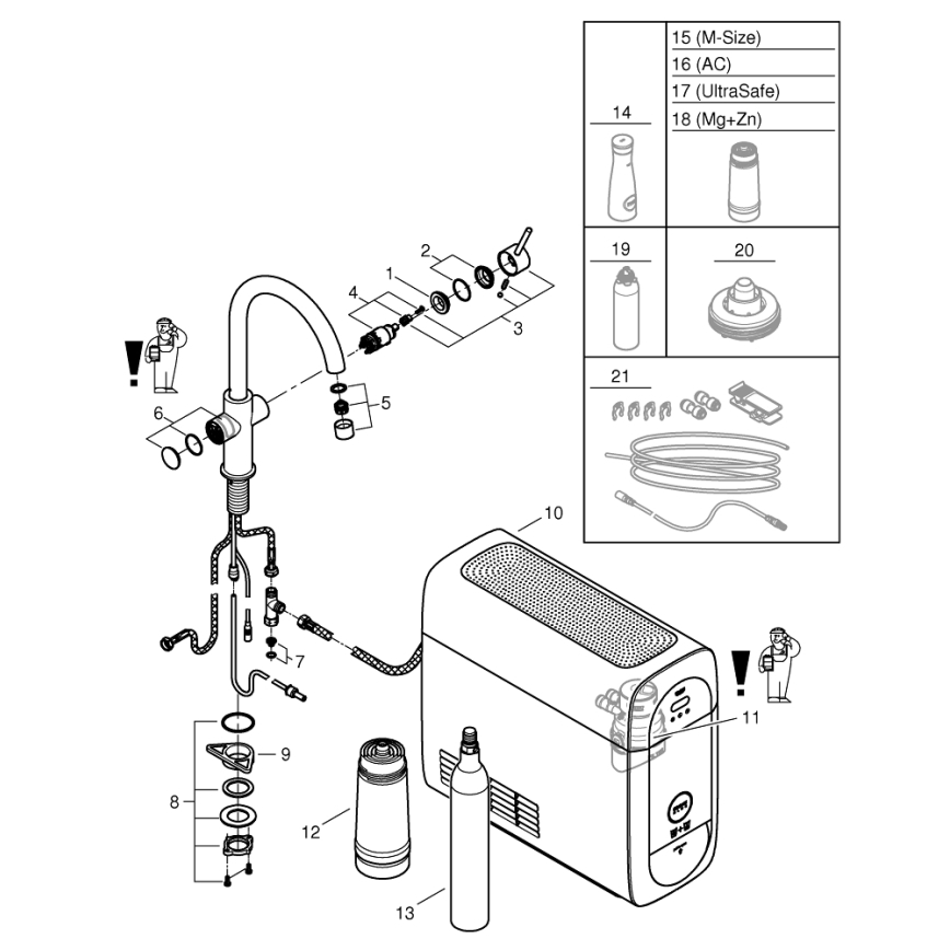GROHE 31455001 - Köksblandare BLUE HOME polerad krom