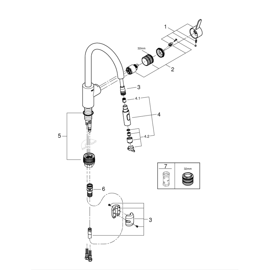 GROHE 31481001 - Köksblandare EUROSMART COSMOPOLITAN polerad krom