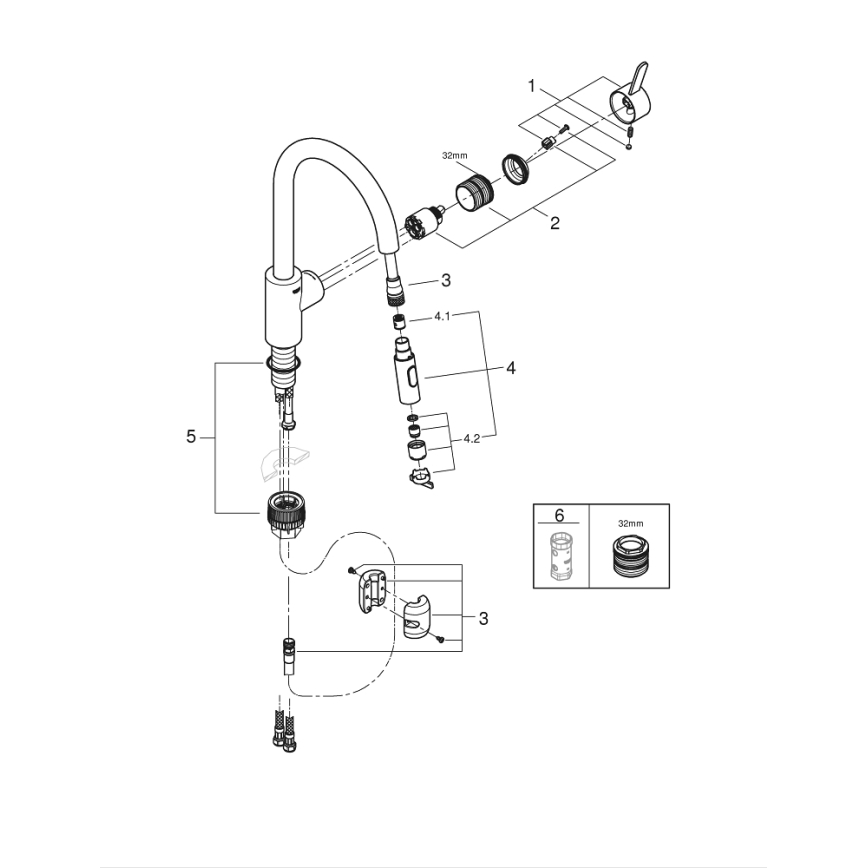 GROHE 31481001 - Köksblandare EUROSMART COSMOPOLITAN polerad krom