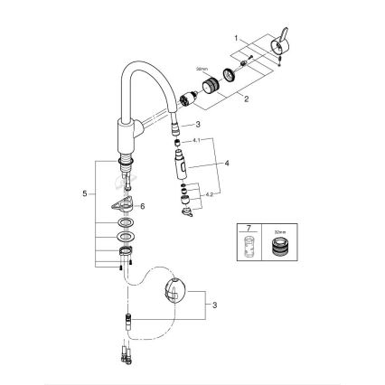 GROHE 31481001 - Köksblandare EUROSMART COSMOPOLITAN polerad krom